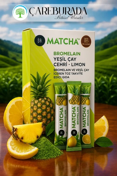 MATCHA YEŞİL ÇAY+CEHRİ+LİMON ANANAS AROMALI ürün görseli