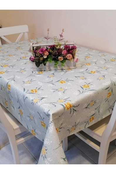 Elyaflı Pvc Muşamba - Desenli Silinebilir Masa Örtüsü - Resim 4