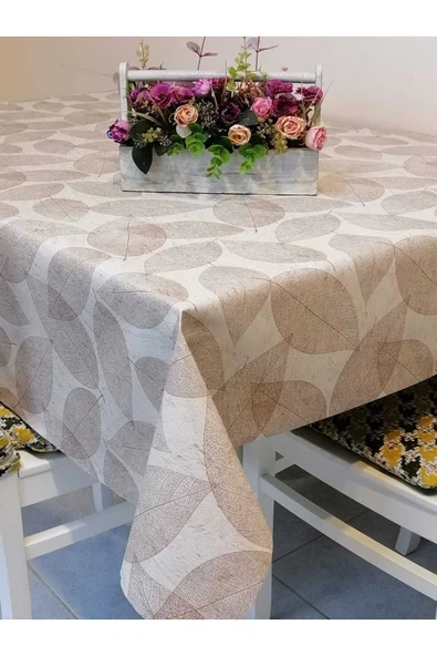 ELYAFLI PVC MUŞAMBA - DESENLİ SİLİNEBİLİR MASA ÖRTÜSÜ - Resim 2