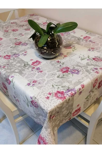 Elyaflı Pvc Muşamba - Desenli Silinebilir Masa Örtüsü - Resim 2