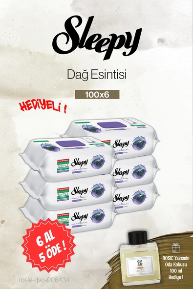 Sleepy Dağ Esintisi 6 AL 5 ÖDE 100'lü, Rosie Yasemin Oda Kokusu ürün görseli