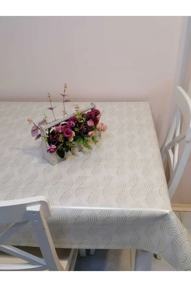 ELYAFLI PVC MUŞAMBA - DESENLİ SİLİNEBİLİR MASA ÖRTÜSÜ - Resim 4