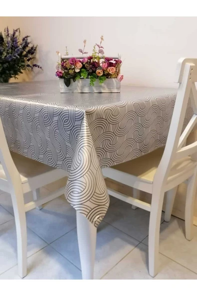 ELYAFLI PVC MUŞAMBA - DESENLİ SİLİNEBİLİR MASA ÖRTÜSÜ - Resim 3