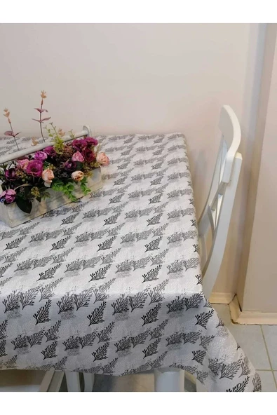 Kaydırmaz Tabanlı Pvc Muşamba - Desenli Silinebilir Masa Örtüsü - Resim 5