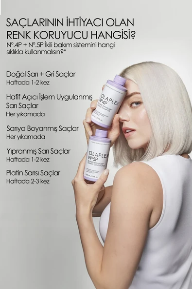 Olaplex No. 5p Blonde Enhancer Toning Conditioner - Renk Koruyucu & Bağ Güçlendirici Mor Saç Bakım Kremi - Resim 3