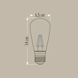 Cata CT-4350 4W E27 Duylu Rustik Led Ampul Amber - Resim 2