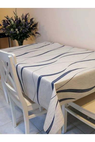 ELYAFLI PVC MUŞAMBA - DESENLİ SİLİNEBİLİR MASA ÖRTÜSÜ - Resim 2