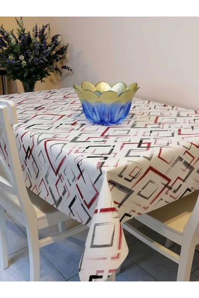 ELYAFLI PVC MUŞAMBA - DESENLİ SİLİNEBİLİR MASA ÖRTÜSÜ - Resim 2