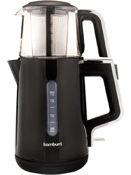 Bambum Force Cam Demlikli Siyah Çay Makinesi ürün görseli 1