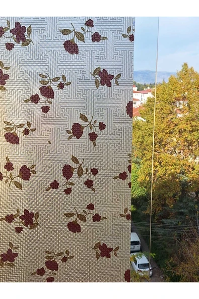 Cam Filmi Kaplama Statik Folyo Buzlu Desenli Duşa Kabin Pencere Ofis Dekorasyon ürün görseli