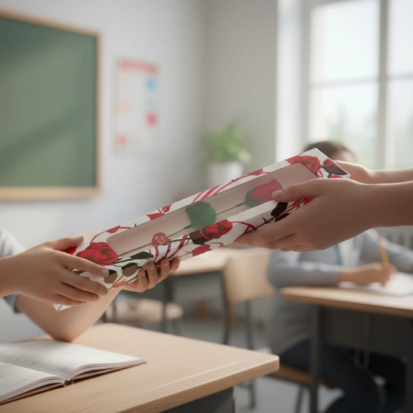 Kutulu Gül - Öğretmenler Günü Hediyesi - Resim 3