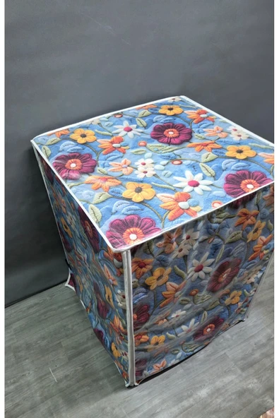 Kumaş Dokulu PVC Çamaşır & Kurutma Makinesi Örtüsü – Su Geçirmez, Dayanıklı ve Modern Tasarım - Resim 3