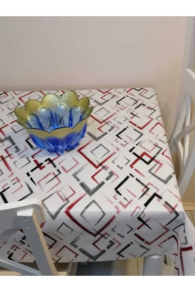 ELYAFLI PVC MUŞAMBA DESENLİ SİLİNEBİLİR MASA ÖRTÜSÜ - Resim 5