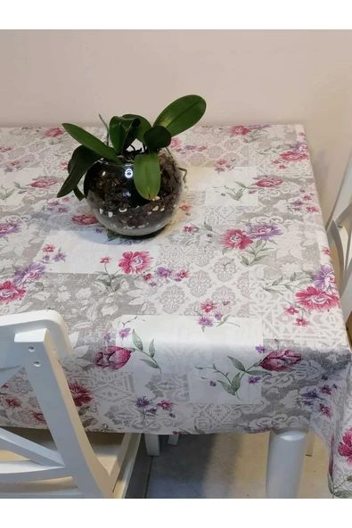 Elyaflı Pvc Muşamba - Desenli Silinebilir Masa Örtüsü - Resim 4
