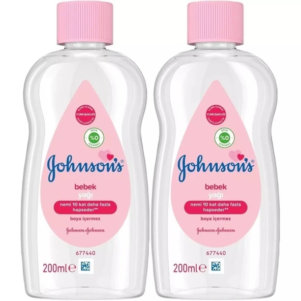 Johnson's Baby Nemlendirici Bebek Yağı 200 ml 2 Adet ürün görseli