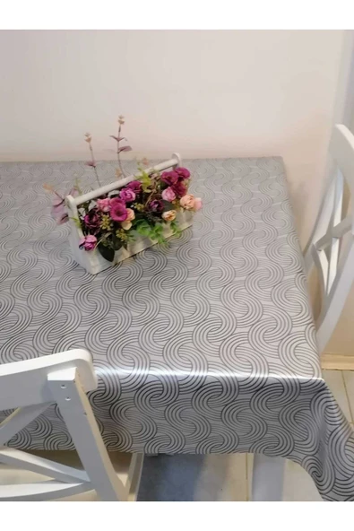 ELYAFLI PVC MUŞAMBA - DESENLİ SİLİNEBİLİR MASA ÖRTÜSÜ - Resim 5