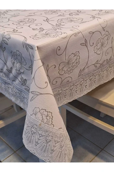 Kaydırmaz Tabanlı Pvc Muşamba - Desenli Silinebilir 120 X 150 Hazır Masa Örtüsü - Resim 6