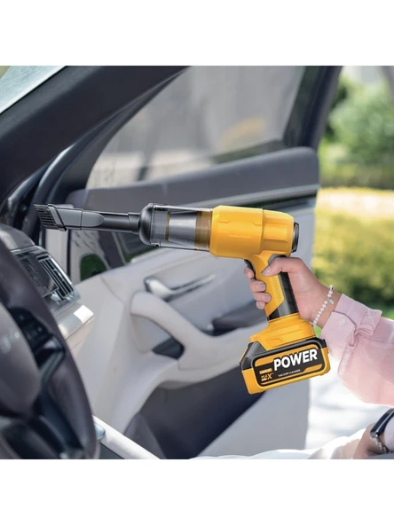 AUHMA 25000MAH Çift Bataryalı 20000PA Ultra Çekim Güçlü Çantalı Yedek Filtreli Araç Temizleme Süpürgesi - Resim 2