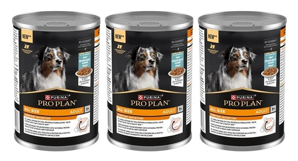 Pro Plan Balıklı Yetişkin Köpek Konservesi 400 Gr*3 Adet ürün görseli