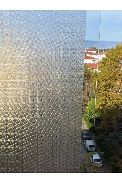 Cam Filmi Kaplama Statik Folyo Buzlu Desenli Duşa Kabin Pencere Ofis Dekorasyon ürün görseli