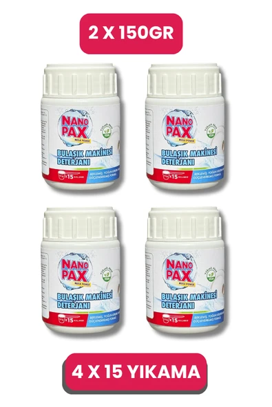 BULAŞIK MAKİNESİ PARLATICILI TOZ DETERJAN 4 X 150 GR - Resim 2