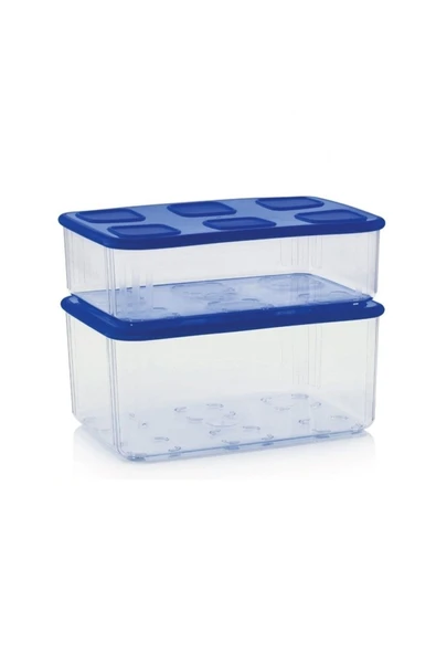 Şeffaf Modüler Kap 2'li 1.62-2.53 Lt Saklama Kabı ürün görseli 1