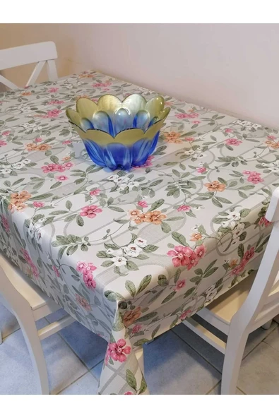 Elyaflı Pvc Muşamba - Desenli Silinebilir Masa Örtüsü - Resim 5