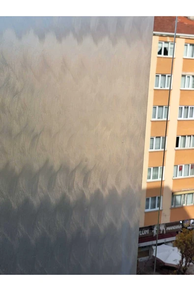 Dekoratif Şeffaf Cam Folyosu | Kendinden Yapışkanlı – Buzlu Cam Görünüm - Resim 2