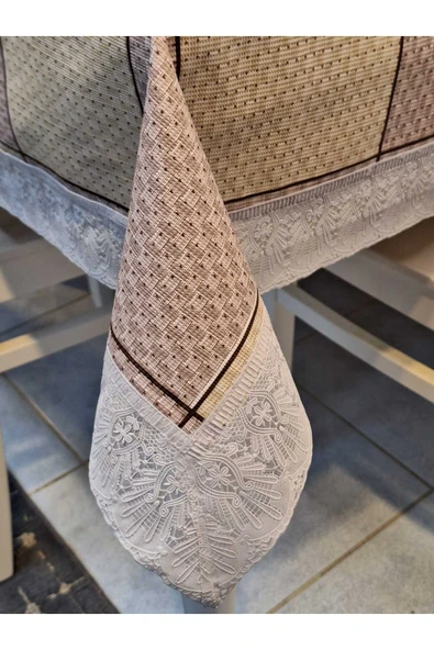 Kaydırmaz Tabanlı Pvc Muşamba - Desenli Silinebilir 120 X 150 Hazır Masa Örtüsü - Resim 5