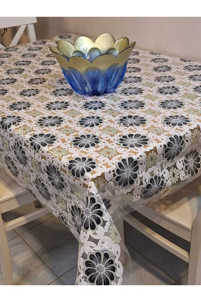 Ithal Pvc Muşamba - Desenli Silinebilir Masa Örtüsü - Resim 2