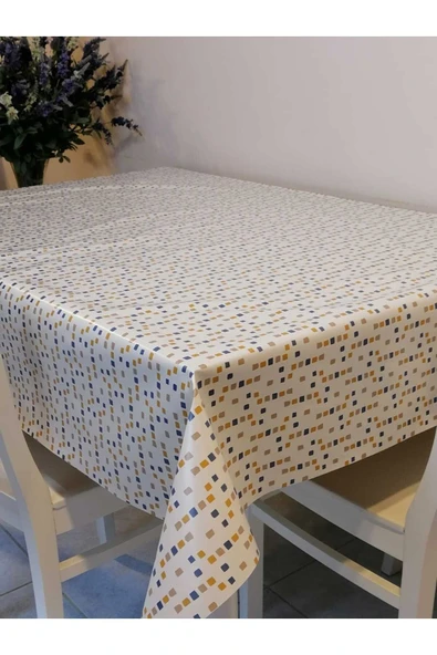 ELYAFLI PVC MUŞAMBA - DESENLİ SİLİNEBİLİR MASA ÖRTÜSÜ - Resim 2