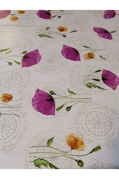 Elyaflı Pvc Muşamba - Desenli Silinebilir Masa Örtüsü - Resim 6