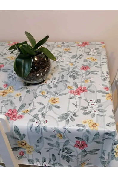 Elyaflı Pvc Muşamba - Desenli Silinebilir Masa Örtüsü - Resim 4