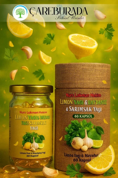 Nurs Lokman Hekim Limon+Maydanoz+Sarımsak Yağı 60 Kapsül ürün görseli