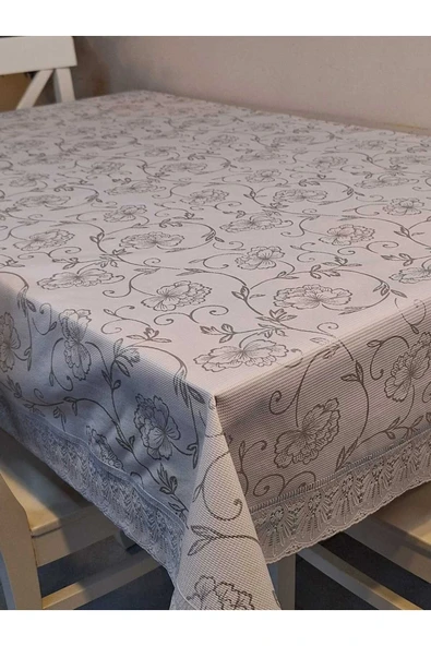 Kaydırmaz Tabanlı Pvc Muşamba - Desenli Silinebilir 120 X 150 Hazır Masa Örtüsü - Resim 5