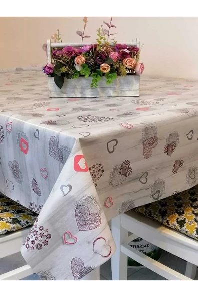 ELYAFLI PVC MUŞAMBA - DESENLİ SİLİNEBİLİR MASA ÖRTÜSÜ - Resim 5