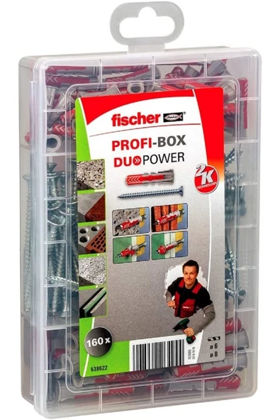 Fischer PROFI-BOX DuoPower Vidalı, 160 parça, 538622 ürün görseli