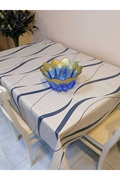 ELYAFLI PVC MUŞAMBA - DESENLİ SİLİNEBİLİR MASA ÖRTÜSÜ - Resim 3