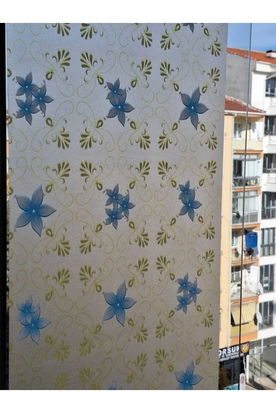 Cam Filmi Kaplama Statik Folyo Buzlu Desenli Duşa Kabin Pencere Ofis Dekorasyon - Resim 4