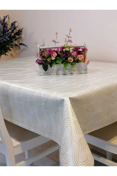 ELYAFLI PVC MUŞAMBA - DESENLİ SİLİNEBİLİR MASA ÖRTÜSÜ - Resim 3
