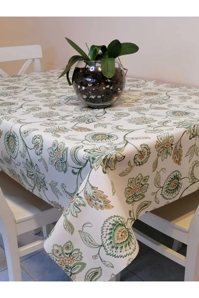 Elyaflı Pvc Muşamba - Desenli Silinebilir Masa Örtüsü ürün görseli