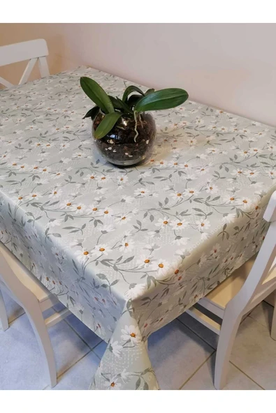 Elyaflı Pvc Muşamba - Desenli Silinebilir Masa Örtüsü - Resim 4