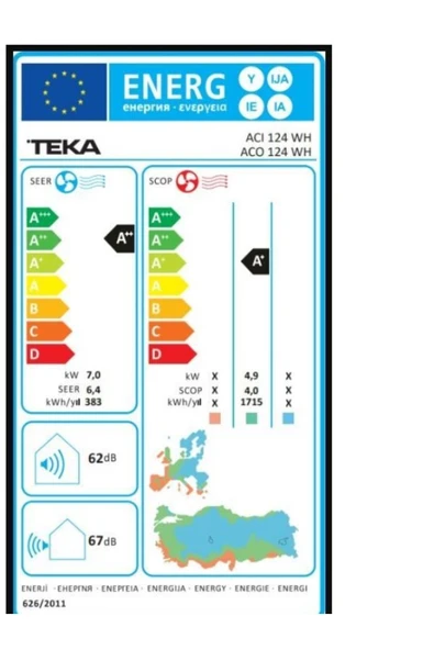Teka ACI 124 WH / ACO 124 WH KLİMA - Resim 2