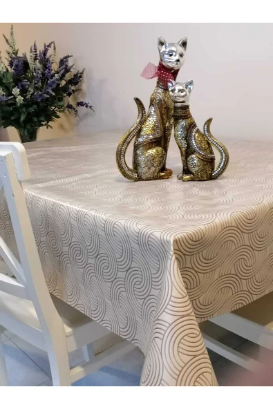 ELYAFLI PVC MUŞAMBA - DESENLİ SİLİNEBİLİR MASA ÖRTÜSÜ ürün görseli