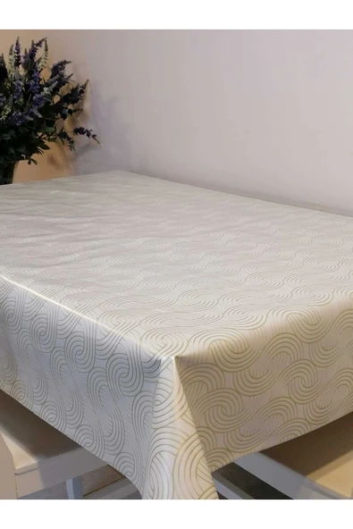 ELYAFLI PVC MUŞAMBA - DESENLİ SİLİNEBİLİR MASA ÖRTÜSÜ - Resim 2