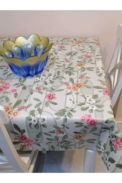 Elyaflı Pvc Muşamba - Desenli Silinebilir Masa Örtüsü - Resim 3