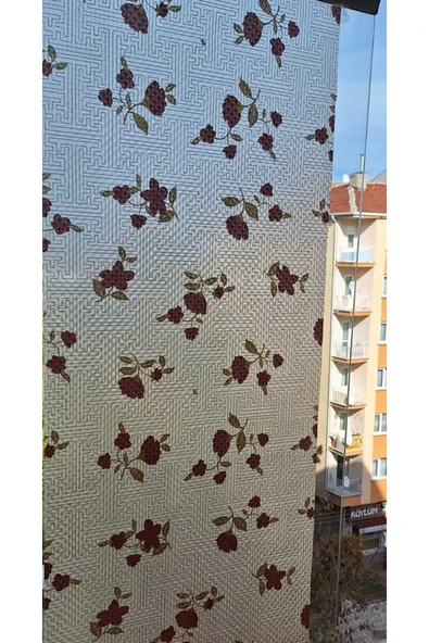 Cam Filmi Kaplama Statik Folyo Buzlu Desenli Duşa Kabin Pencere Ofis Dekorasyon - Resim 2