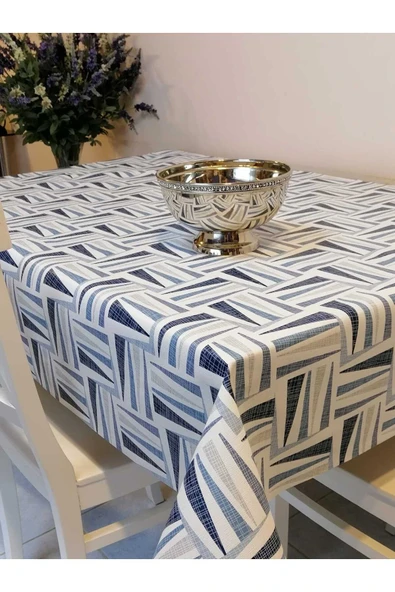 ELYAFLI PVC MUŞAMBA - DESENLİ SİLİNEBİLİR MASA ÖRTÜSÜ - Resim 5