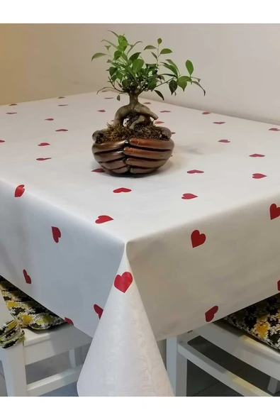 ELYAFLI PVC MUŞAMBA - DESENLİ SİLİNEBİLİR MASA ÖRTÜSÜ - Resim 2