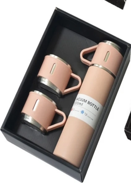 Evlilik Yıl Dönümü Hediyesi Sevgiliye Hediye 2 Bardaklı Çelik Termos 500 Ml- 2.model - Resim 2